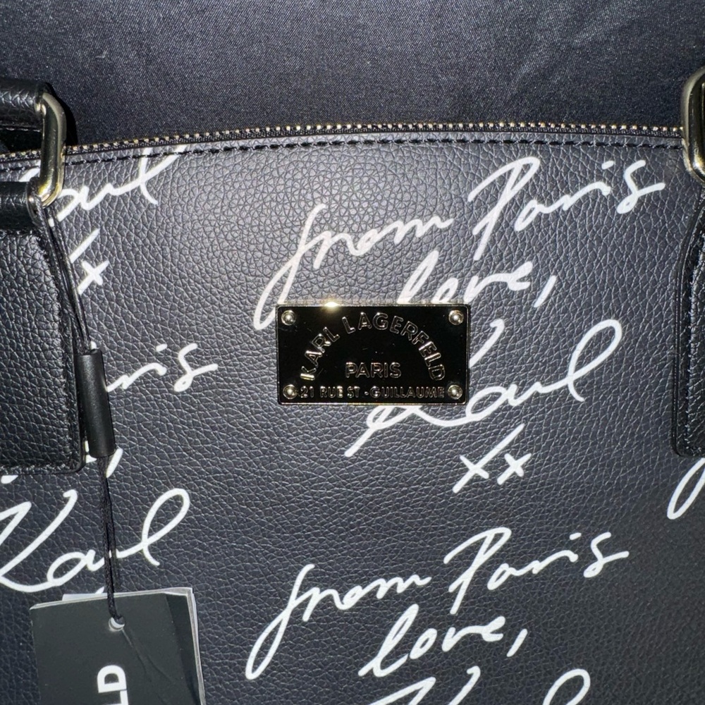 Karl Lagerfeld Black Tote Bag - Picture 2 of 3